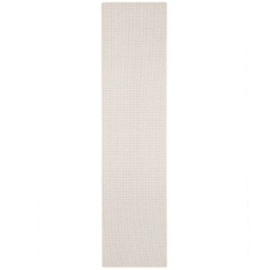 Sandfarbener Teppichläufer Bentzon (100x400cm) aus Flachgewebe. Fußbodenheizungsgeeignet.