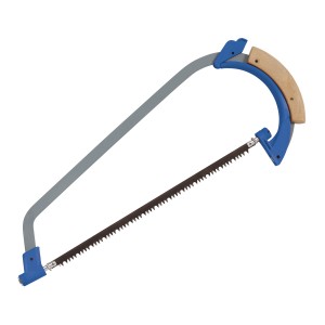 LUX Baumsäge 350 mm mit blauem Griff und grauem Rahmen. Gartensäge für Holzarbeiten.