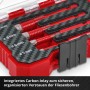 Einhell Diamant-Fliesenbohrer-Set, 4-teilig im XS-Case. Fliesenbohrer mit Carbon-Inlay zur Aufbewahrung.