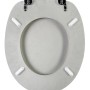Sanilo WC-Sitz Glitzer Silber aus Holz, stabiler Toilettendeckel