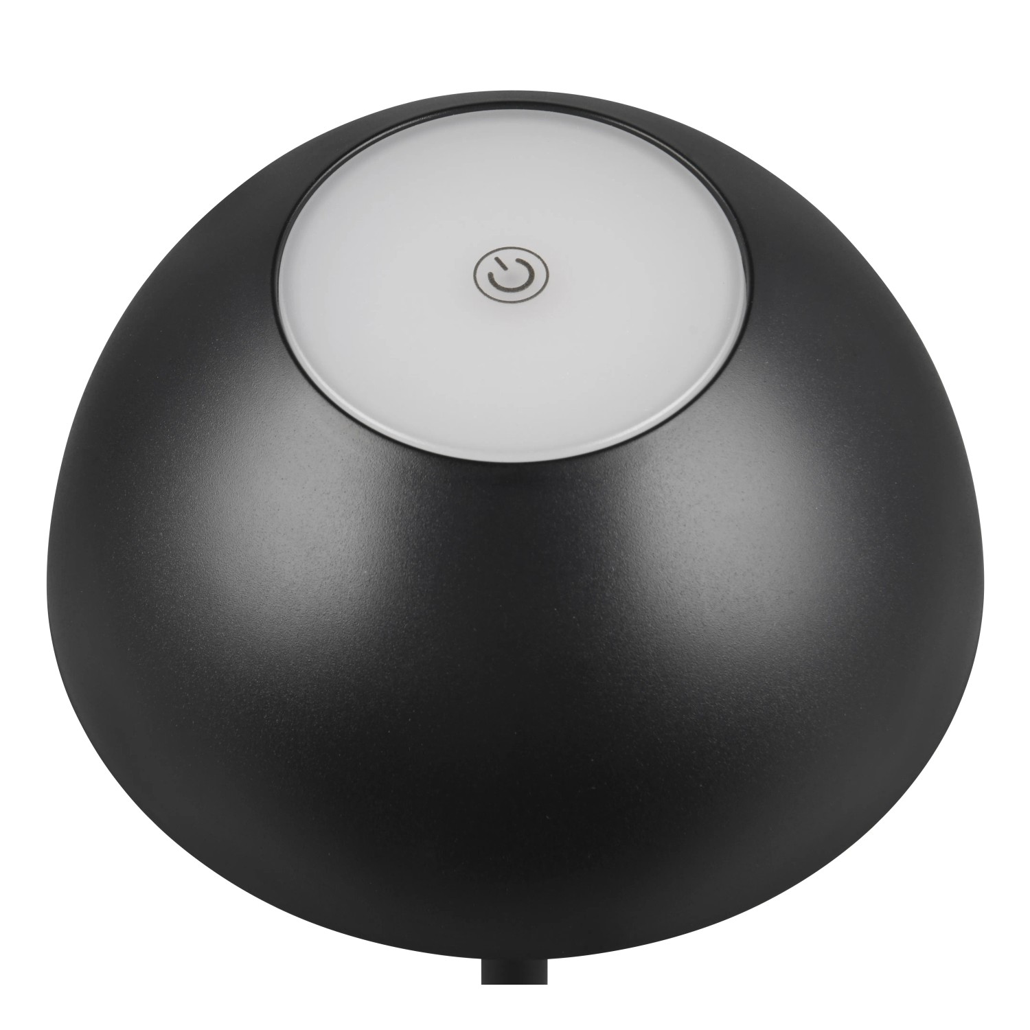 Schwarze, runde Reality LED-Tischleuchte Ricardo mit Touch-Funktion.