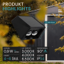 LUXULA Solar Wandleuchte 2-flammig Up/Down CCT Warm- Kaltweiß 3000-6500K Akku LED Außenleuchte Gartenbeleuchtung IP54 Wetterfest Schwarz_2