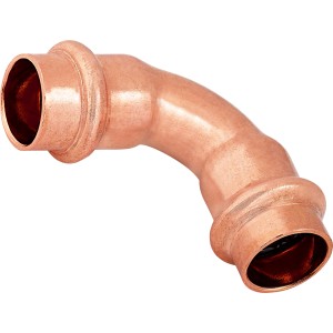 Kupfer Pressbogen, 90 Grad, Ø 15 mm für Kupferrohrleitungen.