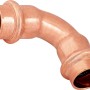 Kupfer Pressbogen, 90 Grad, Ø 15 mm für Kupferrohrleitungen.