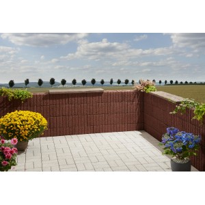 Braune Kann Pflanzsteine Mini als Gartenmauer mit Bepflanzung. Ideal zur Hangbefestigung.