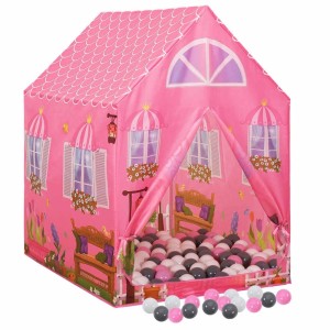 vidaXL Kinder-Spielzelt mit 250 Bällen Rosa 69x94x104 cm 3107750