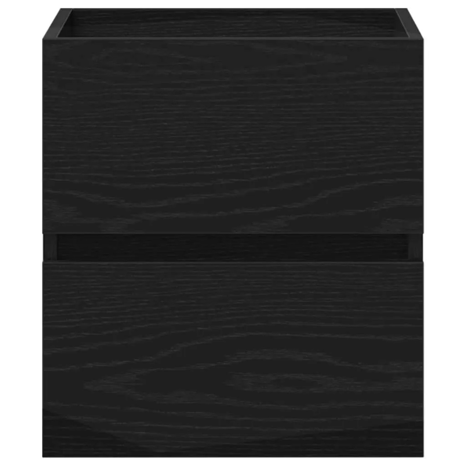 vidaXL Waschbeckenunterschrank in Eiche Schwarz, 41x38,5x45 cm aus Holzwerkstoff.
