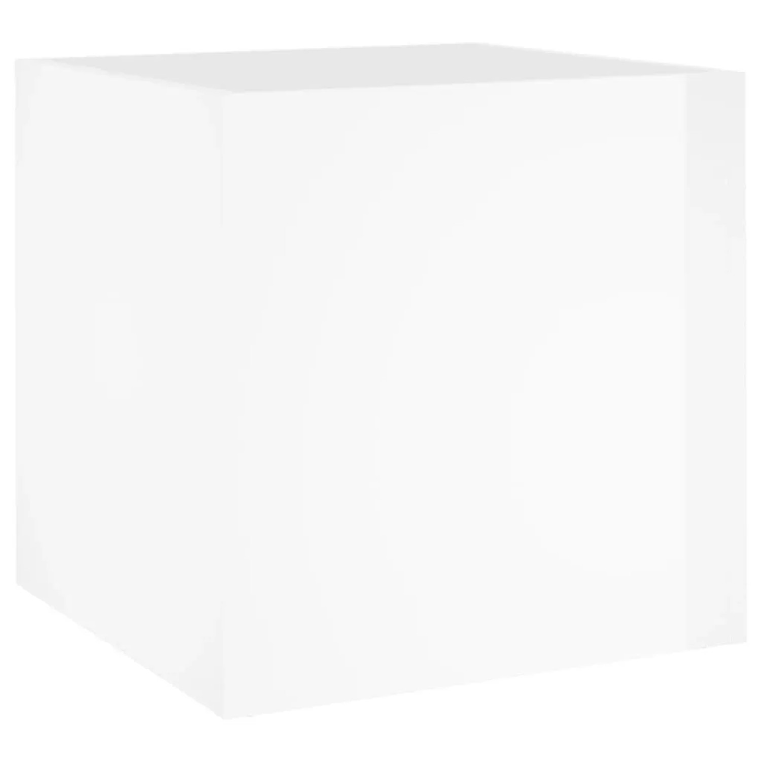 vidaXL Pflanzgefäß Hochglanz-Weiß 40x40x40 cm Holzwerkstoff 808798 günstig online kaufen