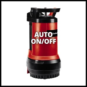 Einhell GE-PP 5555 RB-A Regenfasspumpe, rot/schwarz, mit Automatikfunktion.