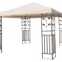 Beiger Metallpavillon 3x3 m Lex für Garten, Party oder als Sonnenschutz.