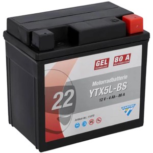 Cartec GEL Batterie YTX5L-BS 4 Ah 80 A