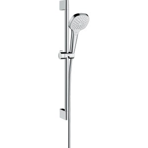 Hansgrohe Croma Select E Brauseset Vario, 65 cm, Weiß/Chrom: Handbrause mit Brausestange.