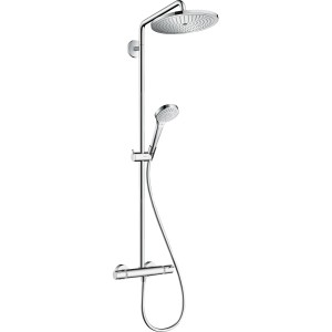 Hansgrohe Duschsystem Croma Select S 280 mm Chrom mit Kopf- und Handbrause.