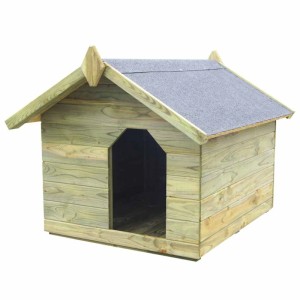 vidaXL Hundehütte mit Dach Imprägniertes Kiefernholz 45150
