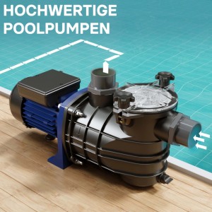 Wiltec Pool Pumpe 15000 L/H 750 W Schwimmbadpumpe Filterpumpe Umwälzpumpe Pool