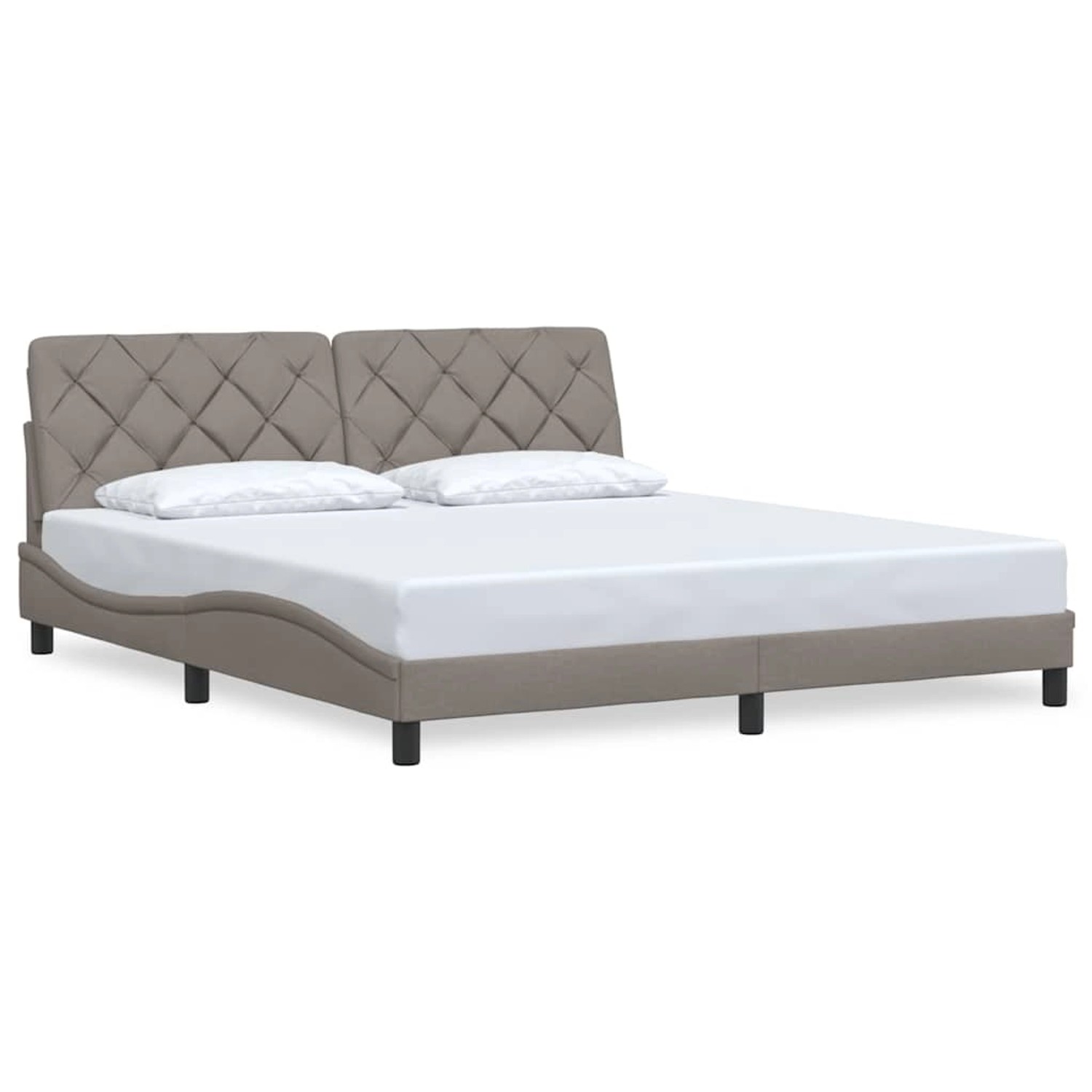 vidaXL Bettgestell ohne Matratze Taupe 180x200 cm Stoff 3310619 günstig online kaufen