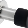 Burg Wächter Wand-Türstopper TSW 2365 aus Edelstahl mit schwarzem Gummi-Puffer.