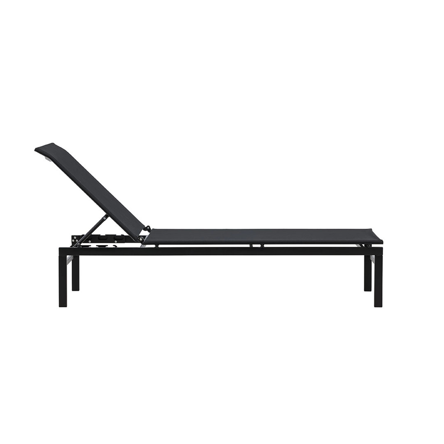 ebuy24 Massimo Liege Schwarz Ohne Kissen Sitzhöhe cm 34 Sitzbreite cm 60 Sitztiefe cm 118
