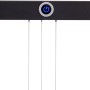 Detailaufnahme der schwarzen Näve LED-Stehleuchte Tripolis (140 cm) mit Dimmer-Schalter.