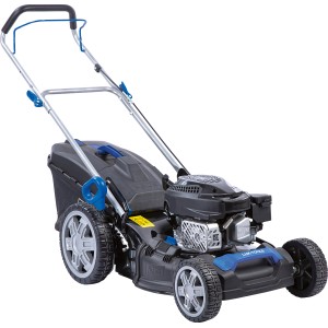 LUX-TOOLS Benzin-Rasenmäher B-RM-46HM mit 46 cm Schnittbreite für große Rasenflächen.