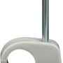 Nagel-Clip 2 mm x 18 mm mit Nagel (4-7 mm) für Kabelbefestigung, 100er-Pack.