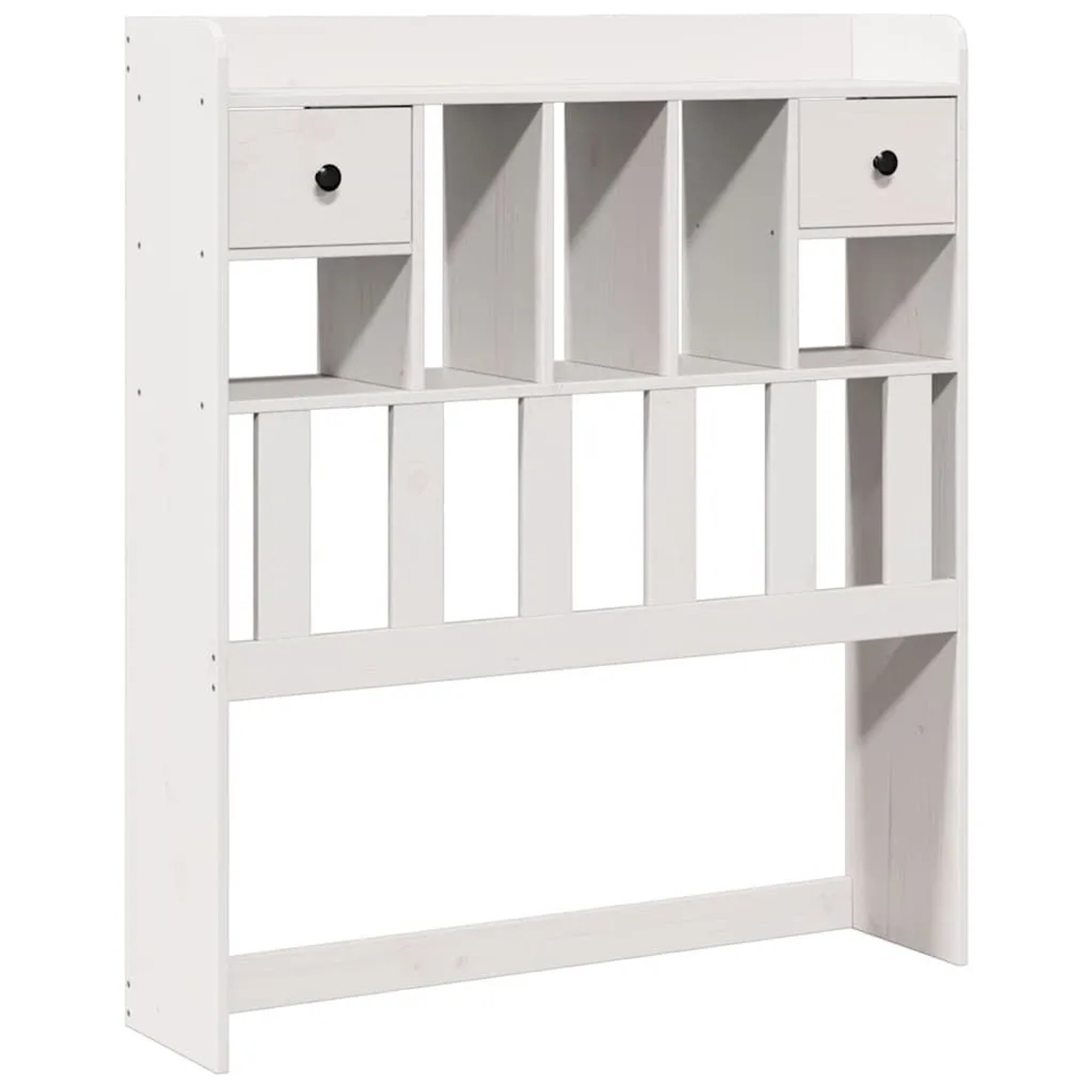 vidaXL Kopfteil mit Stauraum Weiß 90 cm Massivholz Kiefer 855524