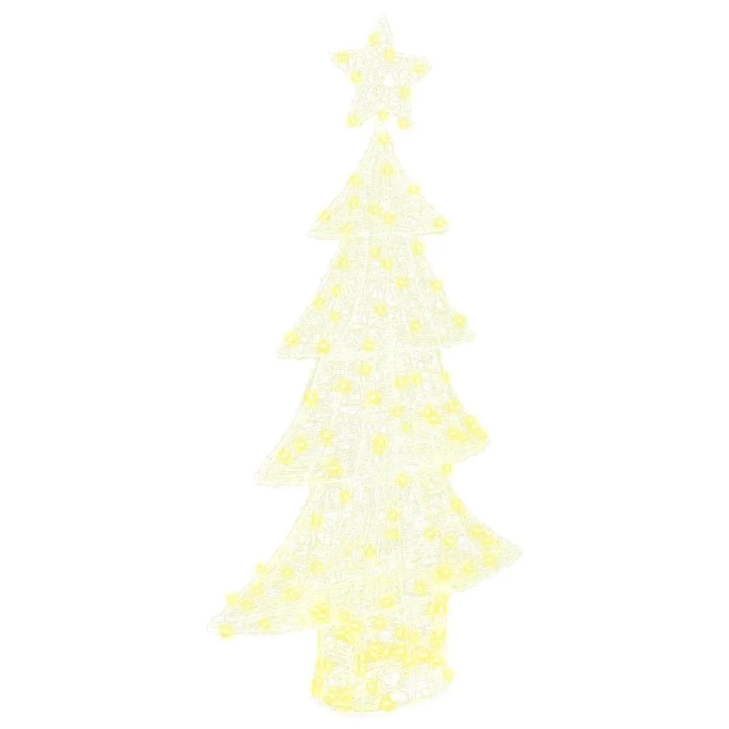 vidaXL Weihnachtsbaum mit 160 LEDs Warmweiß 150 cm Acryl 42018977
