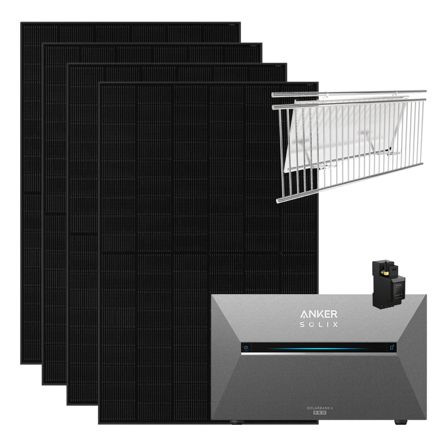 Anker SOLIX Solarbank 3 Pro 1.820 W Balkonkraftwerk mit Smart Meter Halterung Balkongeländer