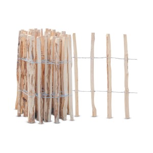Stiltreu Staketenzaun Haselnuss, 500x50 cm, Lattenabstand 7-9 cm. Naturzaun für Garten und Beet.