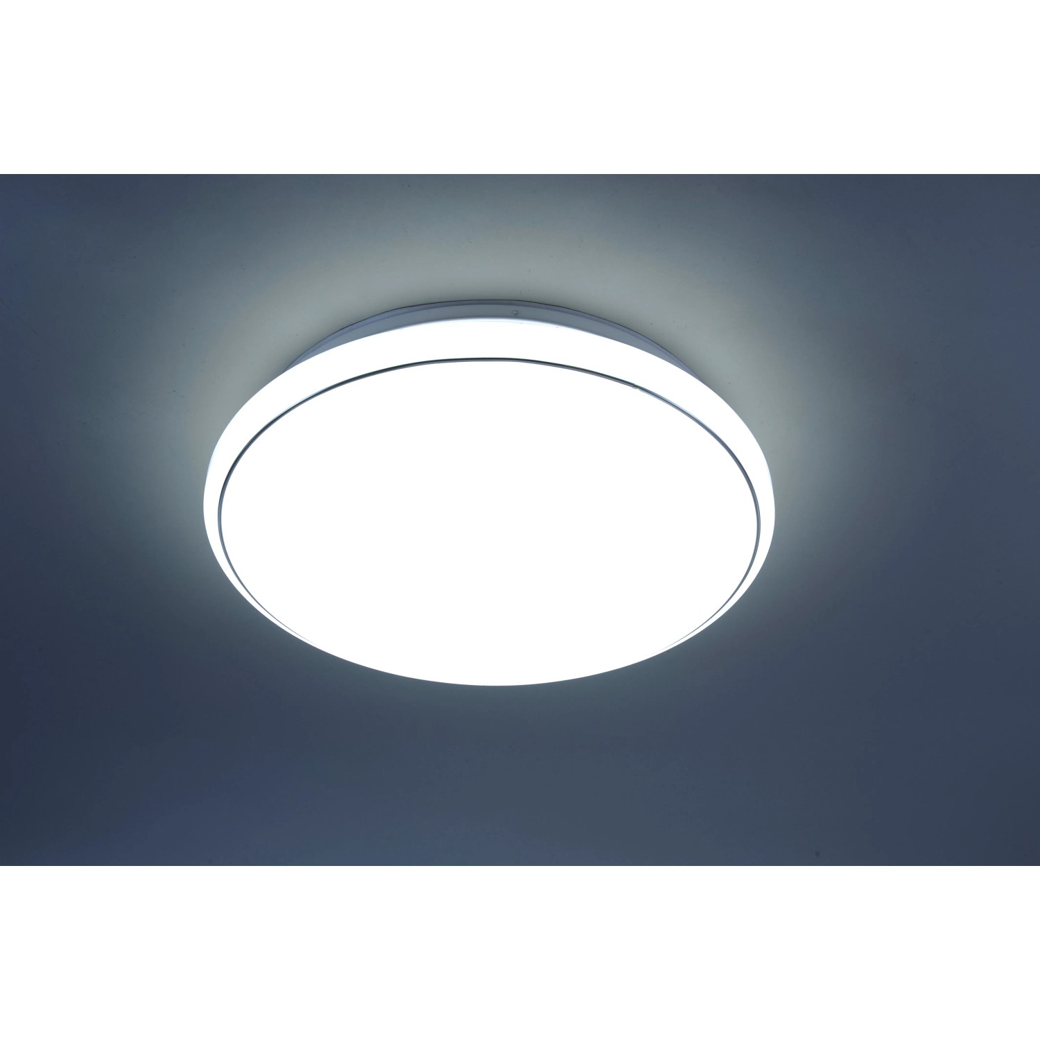 Weiße LED-Deckenleuchte Jupiter, Ø 44 cm, mit Sternenhimmel-Effekt für stimmungsvolle Beleuchtung.