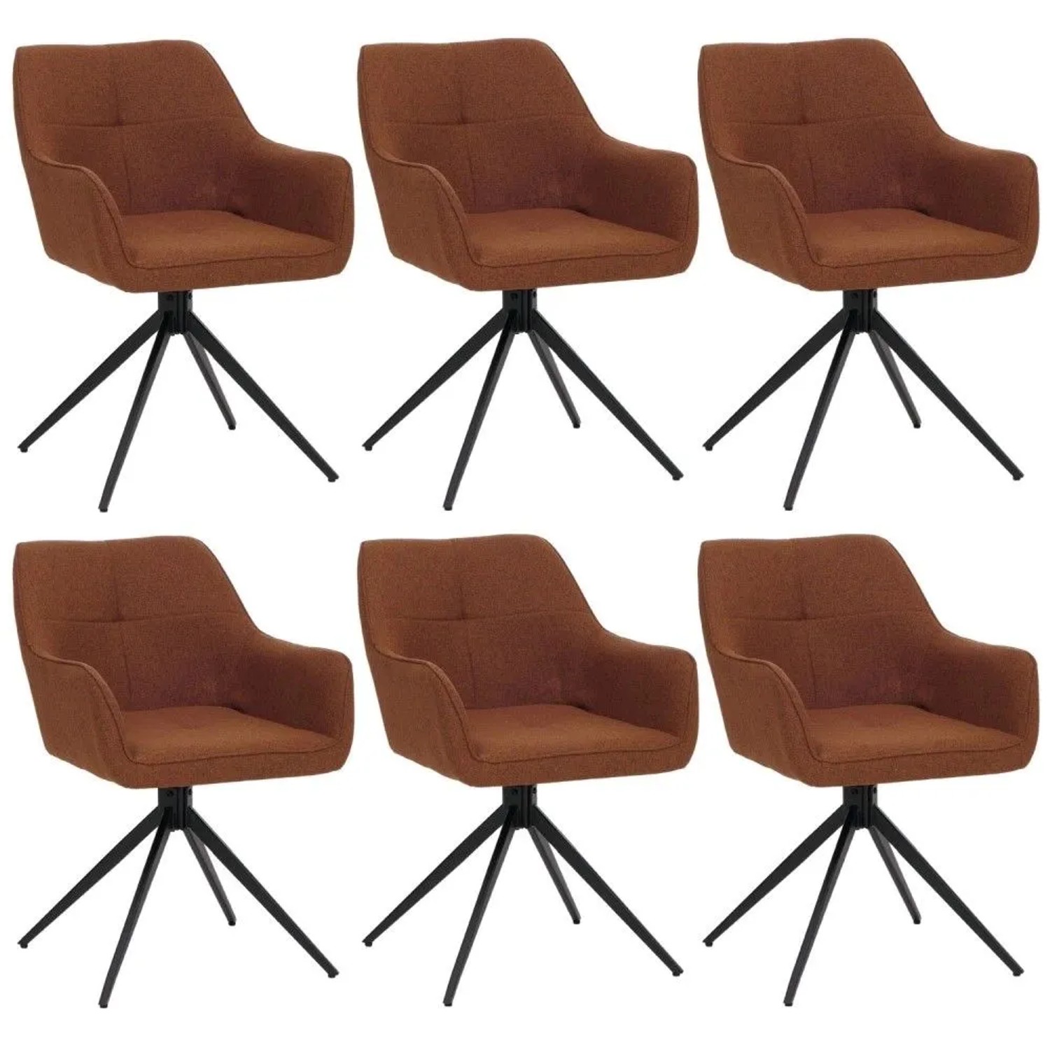 MCW Esszimmerstuhl O47 6er-Set Terrakotta