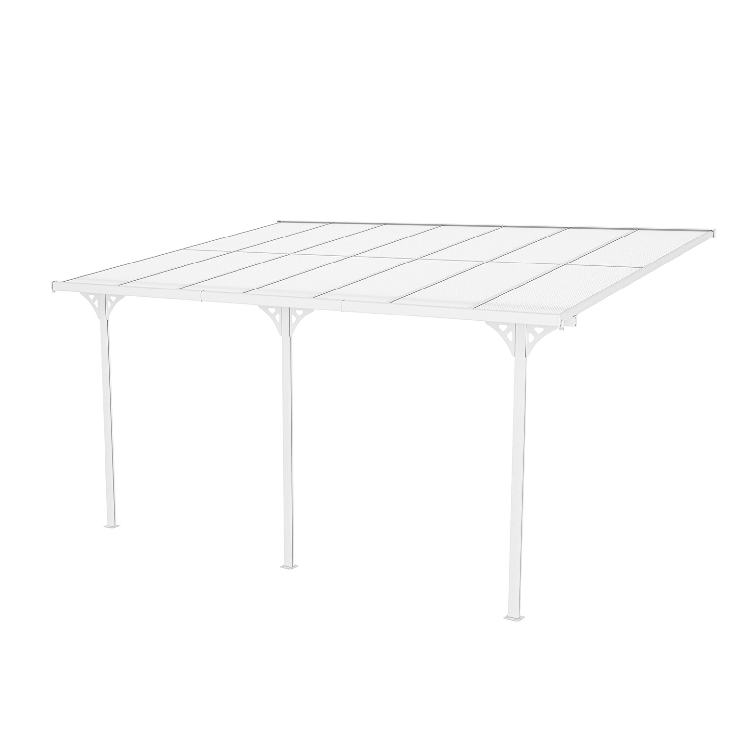 Westmann Alu-Terrassenüberdachung Bruce 435 Weiß 300 cm x 435 cm x 270 cm günstig online kaufen