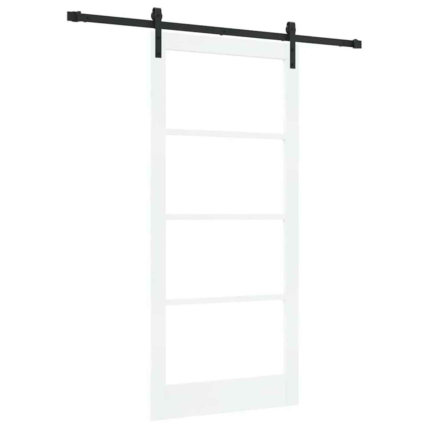 vidaXL Schiebetür ORKDAL Weiß und Schwarz 93 x 202 cm 3331840