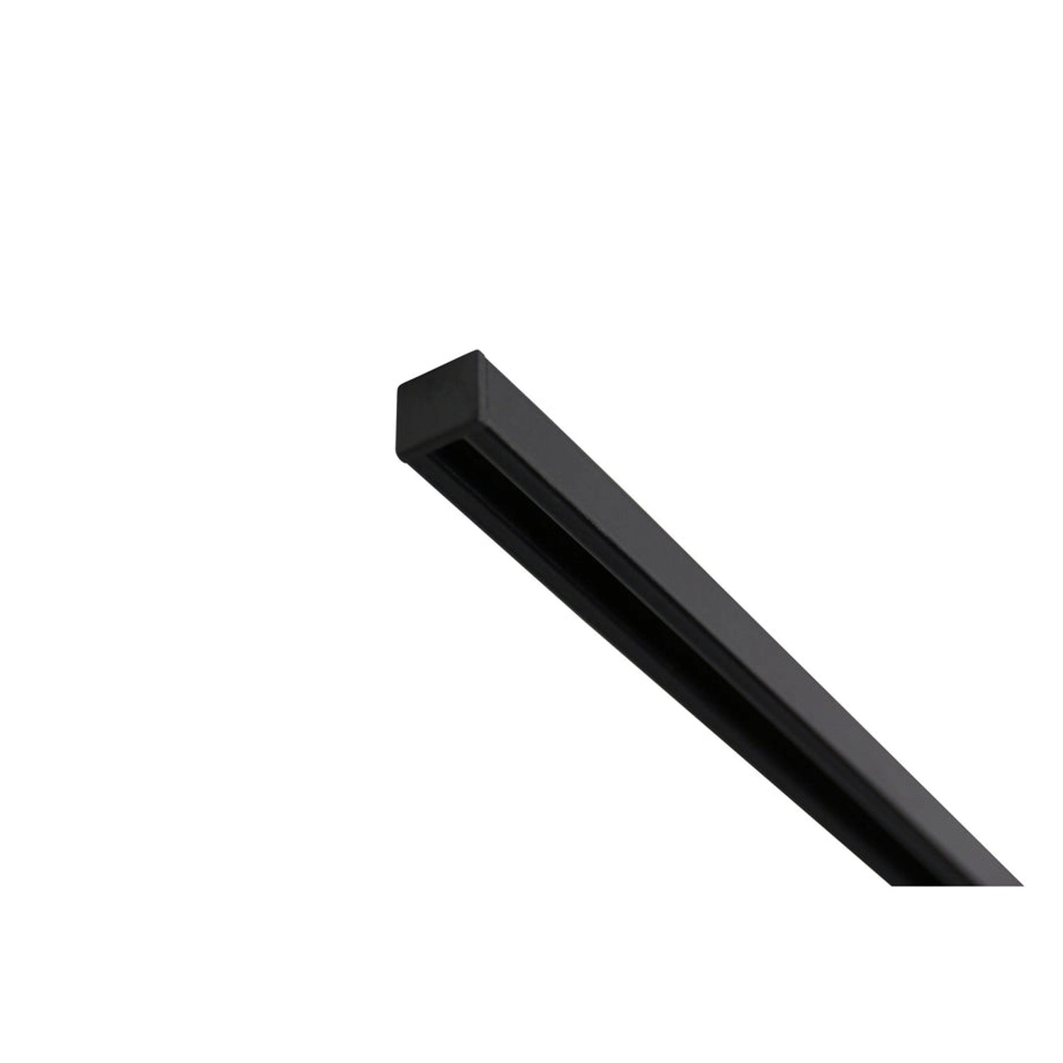 Deco-Raum Gardinenschiene nach Maß 1-Lauf Square Schwarz 160cm günstig online kaufen