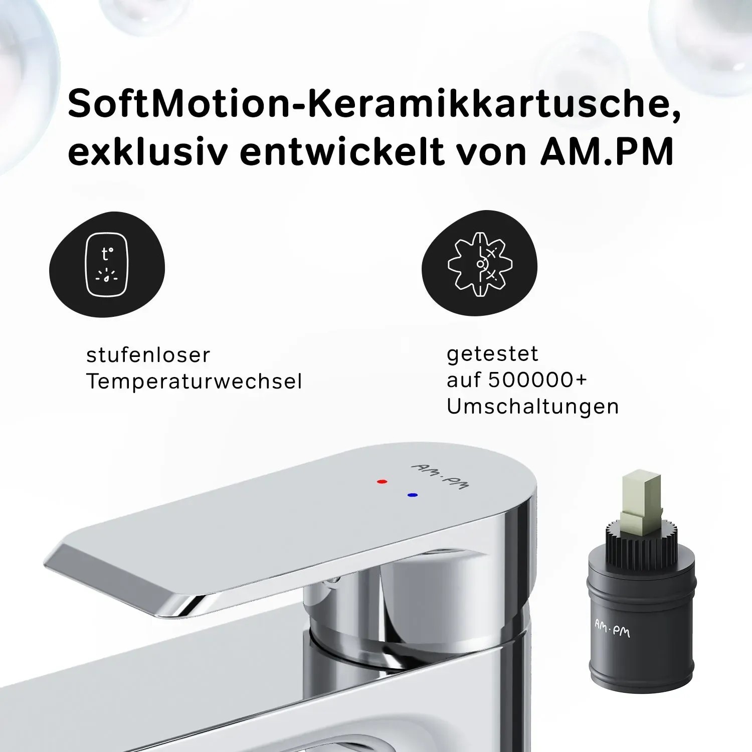 AM.PM Einhebel-Waschtischarmatur Flash Wasserhahn Bad aus Messing 