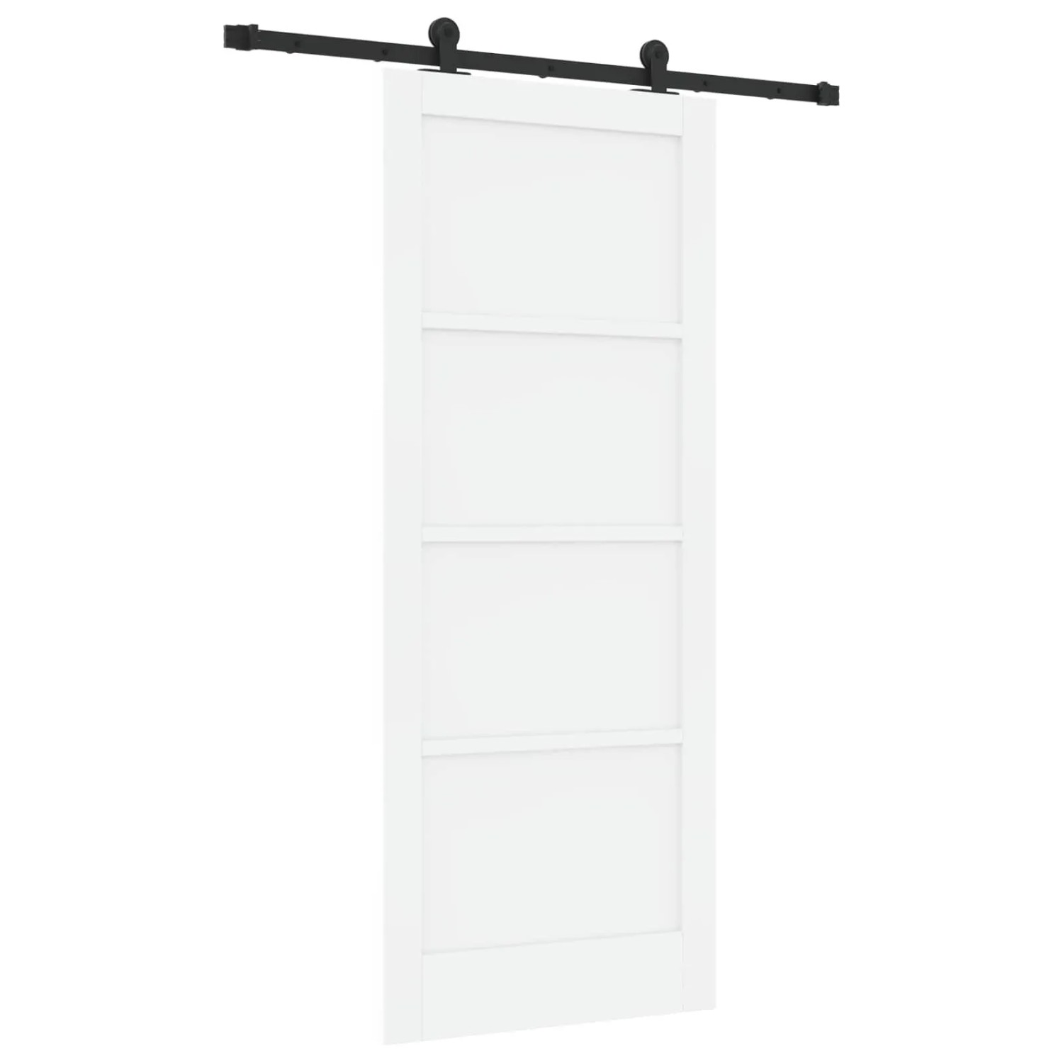 vidaXL Schiebetür ORKDAL Weiß 83 x 202 cm Massives Kiefernholz 3445488