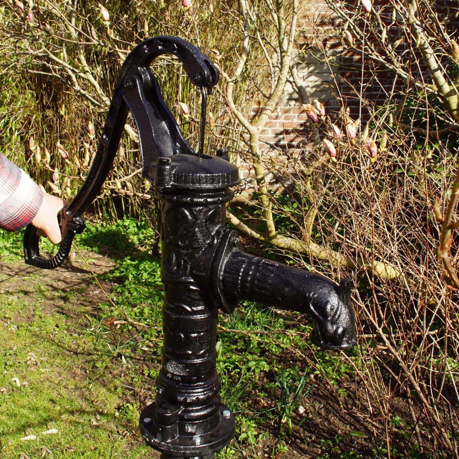 TRUTZHOLM Schwengelpumpe und Pumpenständer Antik Nostalgie Gusseisen_2