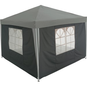 Graue Seitenwände (2 Stk.) für Alu-Pavillon Pontino. Zubehör für Lauben & Pavillons.