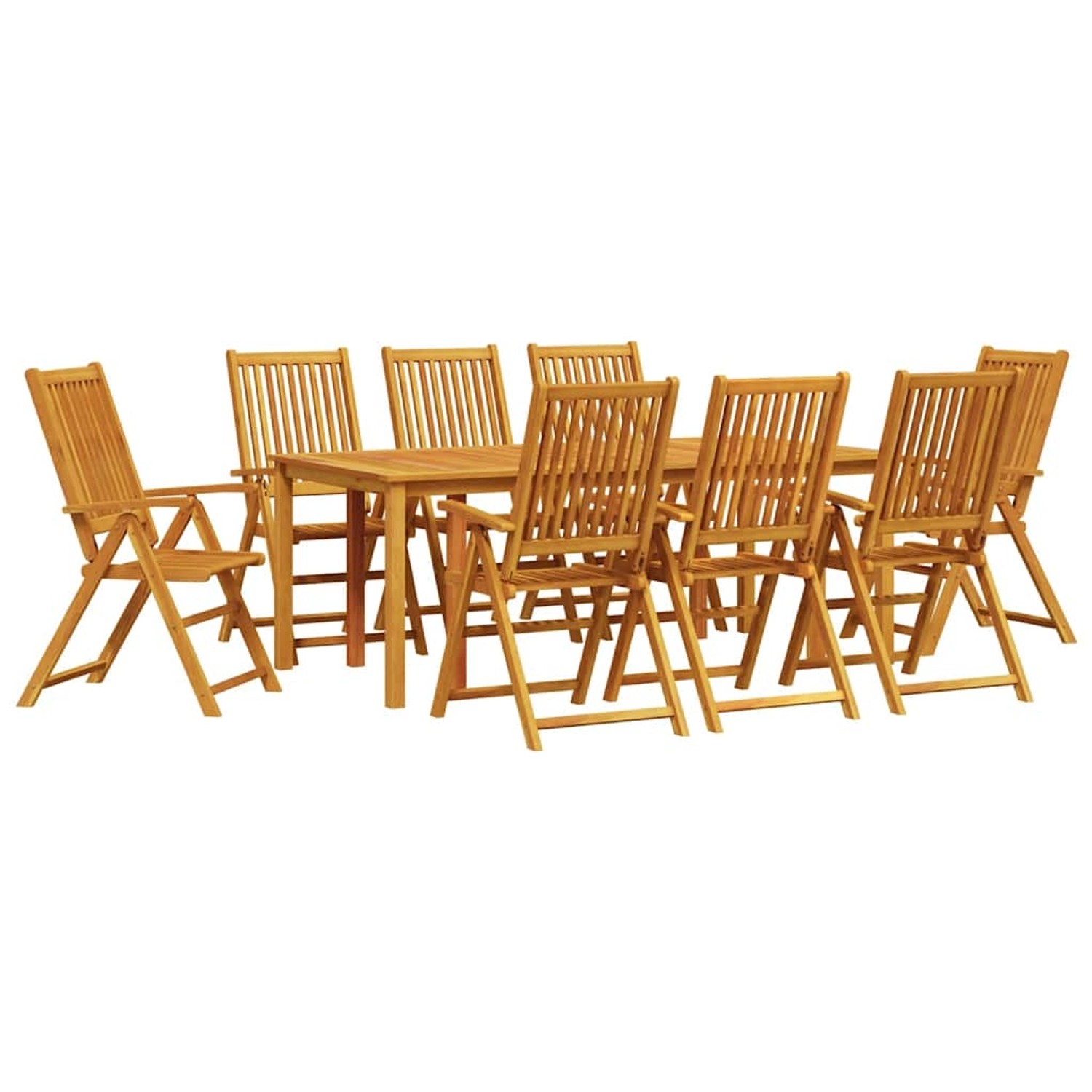 vidaXL 9-Tlg Garten-Essgruppe Massivholz Akazie Klappbar 3375622 günstig online kaufen