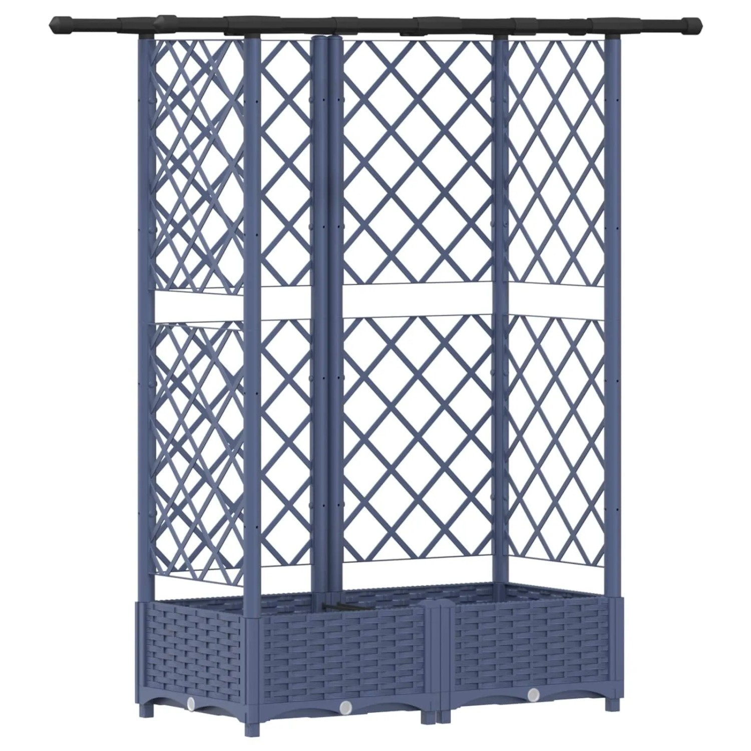 vidaXL Hochbeet mit Rankgitter und Dach Grau 124 x 40 x 123 cm PP 42032569