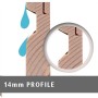 Detailaufnahme: 14 mm Profil des Karibu Gartenhauses Neuenburg aus unbehandeltem Holz.