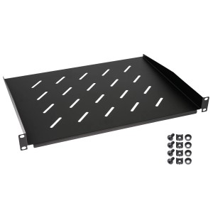 HMF 65499 Fachboden für Serverschrank  19 Zoll  1 HE  350mm Schwarz