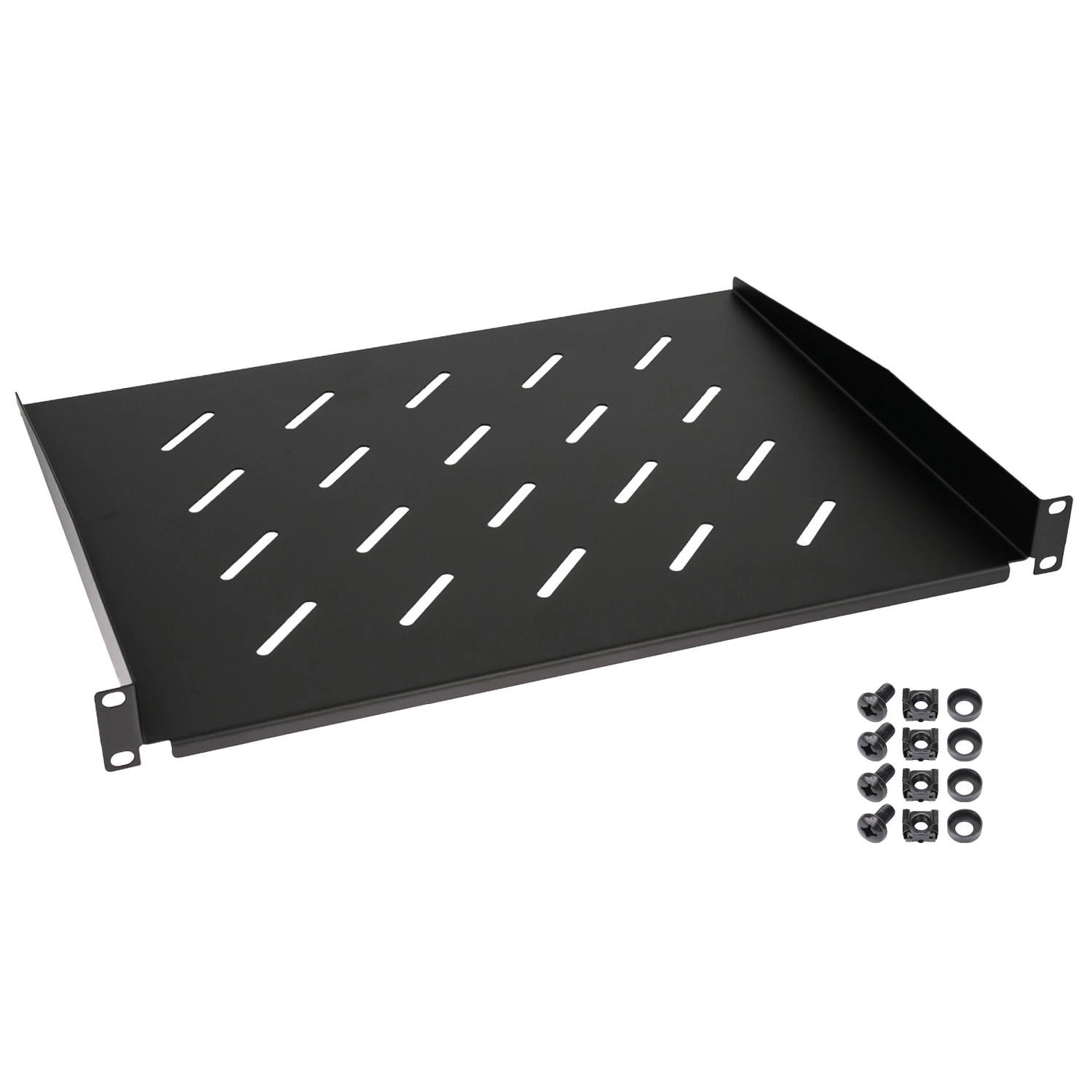 HMF 65499 Fachboden für Serverschrank  19 Zoll  1 HE  350mm Schwarz günstig online kaufen
