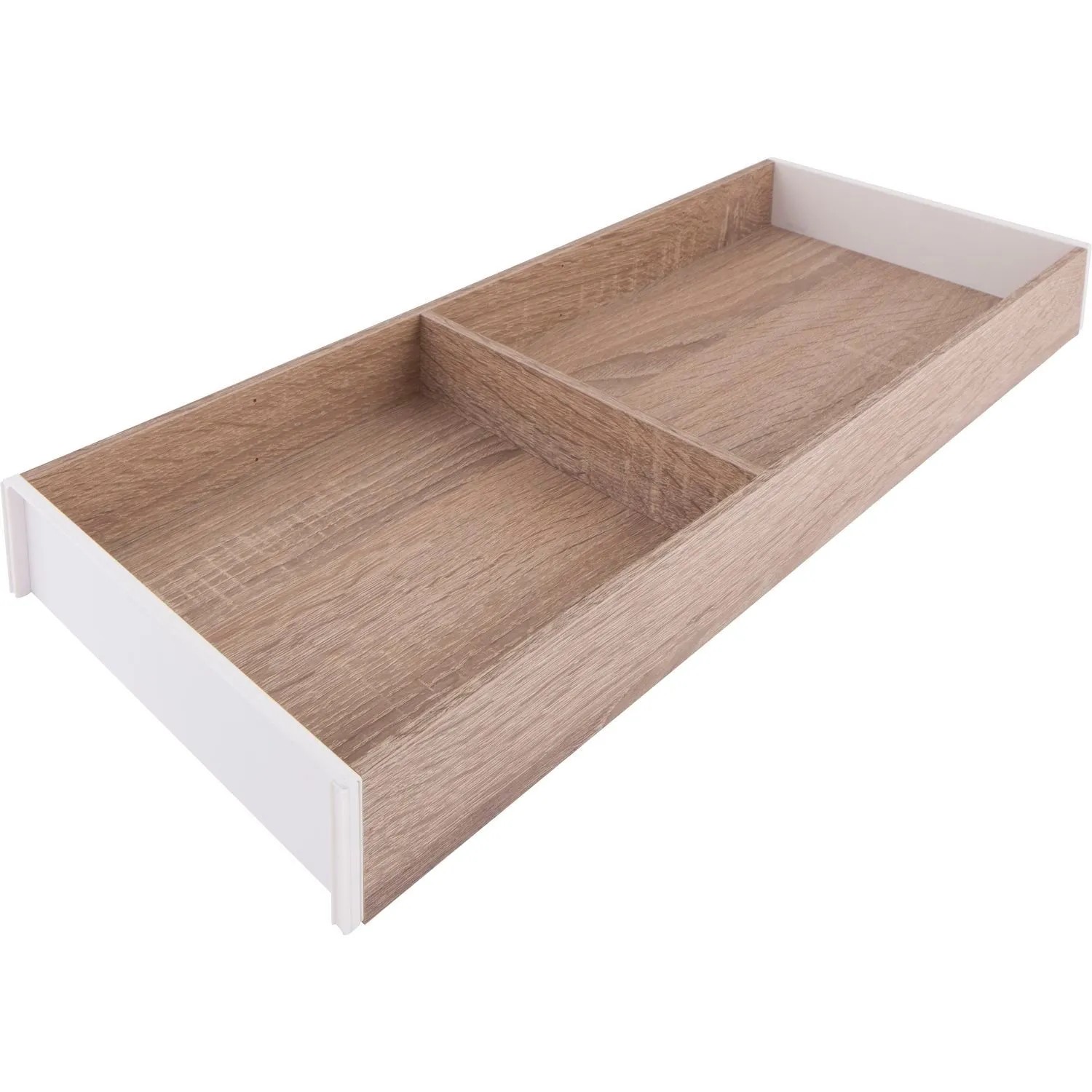 Blum Ambia-Line Schubladeneinsatz Nennlänge 550 mm B 200 mm Schubkastenrahmen Bardolino Eiche mit 1 Querteiler