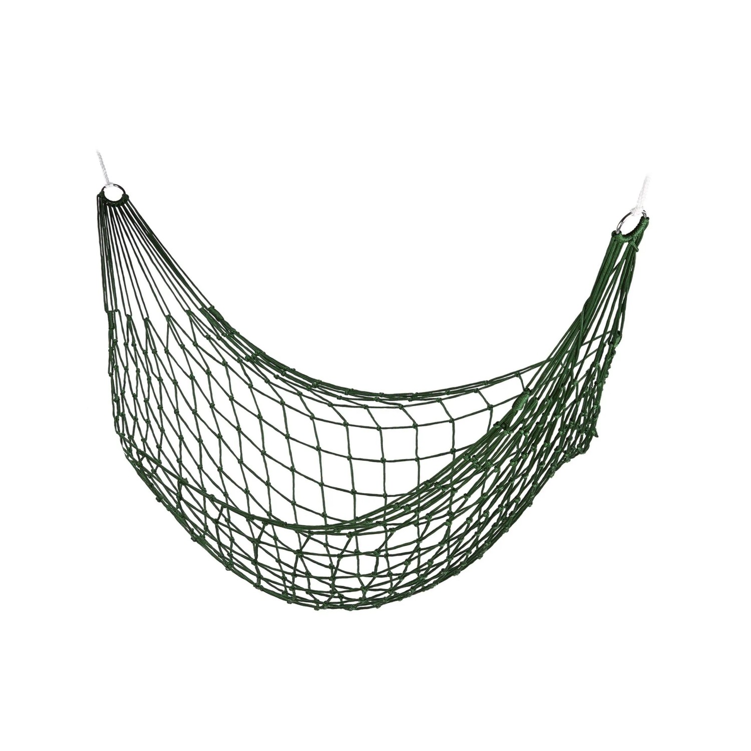 Relaxdays Netzhängematte Polyester Grün Leicht mit Tasche 140 cm x 436 cm 0,34 kg