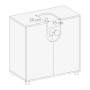 Relaxdays Waschbeckenunterschrank MDF Vintagebraun Lamellentüren Verstellbar mit Magnetverschluss 63 cm x 60 cm x 30 cm 12 kg_5