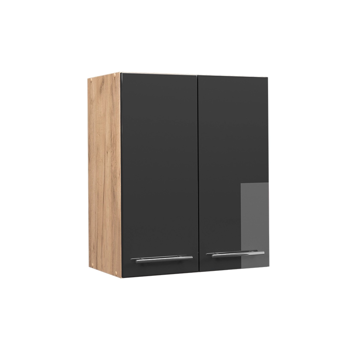 Vicco Hängeschrank Fame-Line Anthrazit Hochglanz/Goldkraft Eiche 60 cm