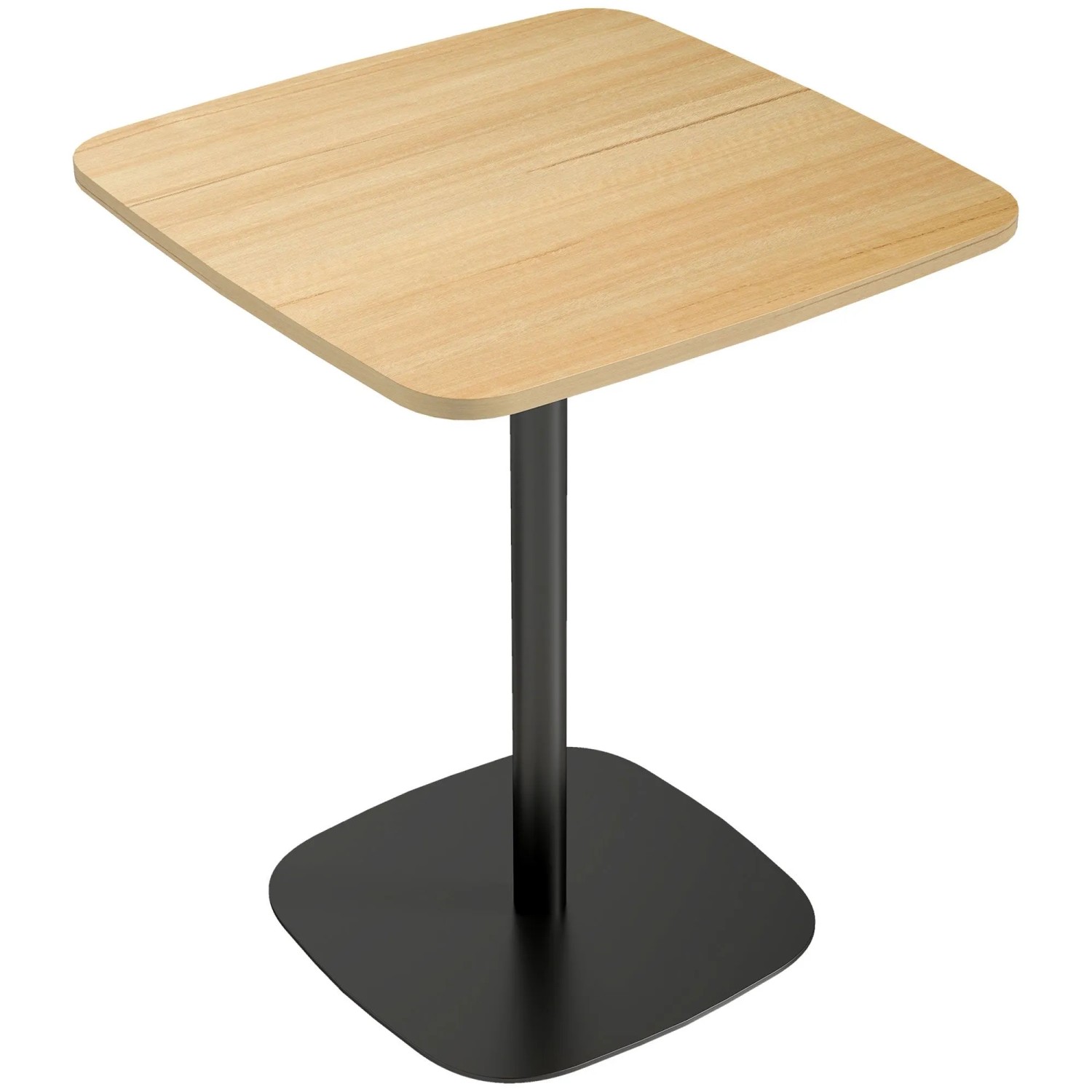 HOMCOM Dining Table MDF Stahl 60L x 60B x 75H cm Naturholz