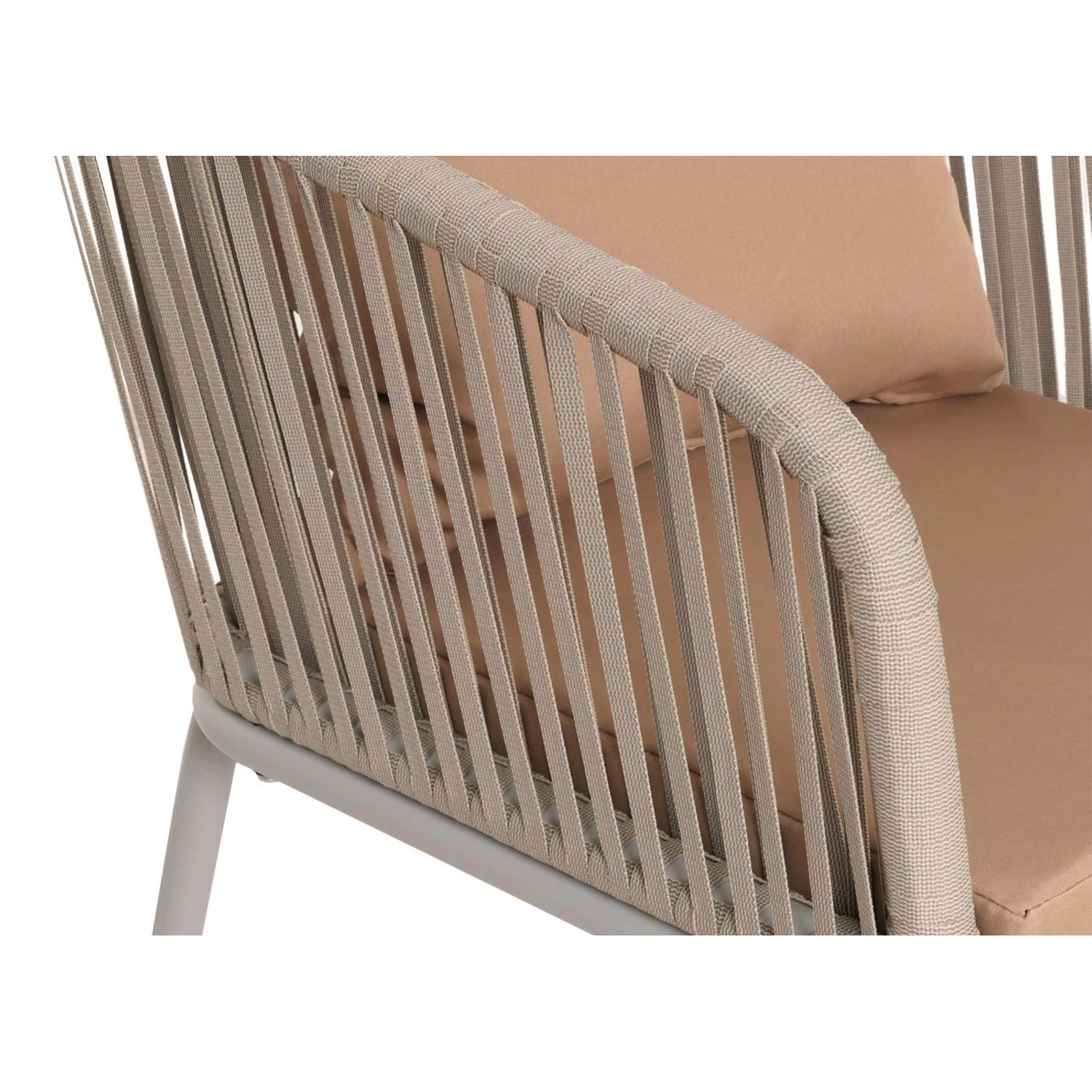 MCW 2er-Set Gartenstuhl N41 Hellgrau Kissen Taupe kaufen bei OBI
