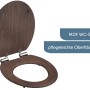 Schütte WC-Sitz MDF Dark Wood mit Absenkautomatik, Holzoptik.